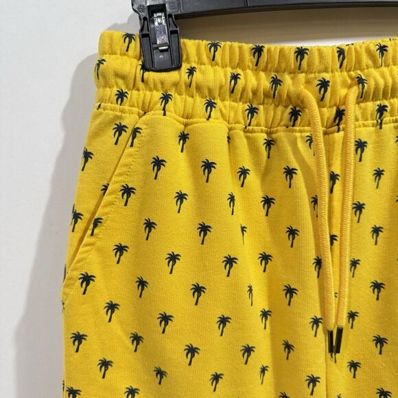 Men's French Terry Pocket Sweat Shorts Small Yellow - Picture 6 of 16